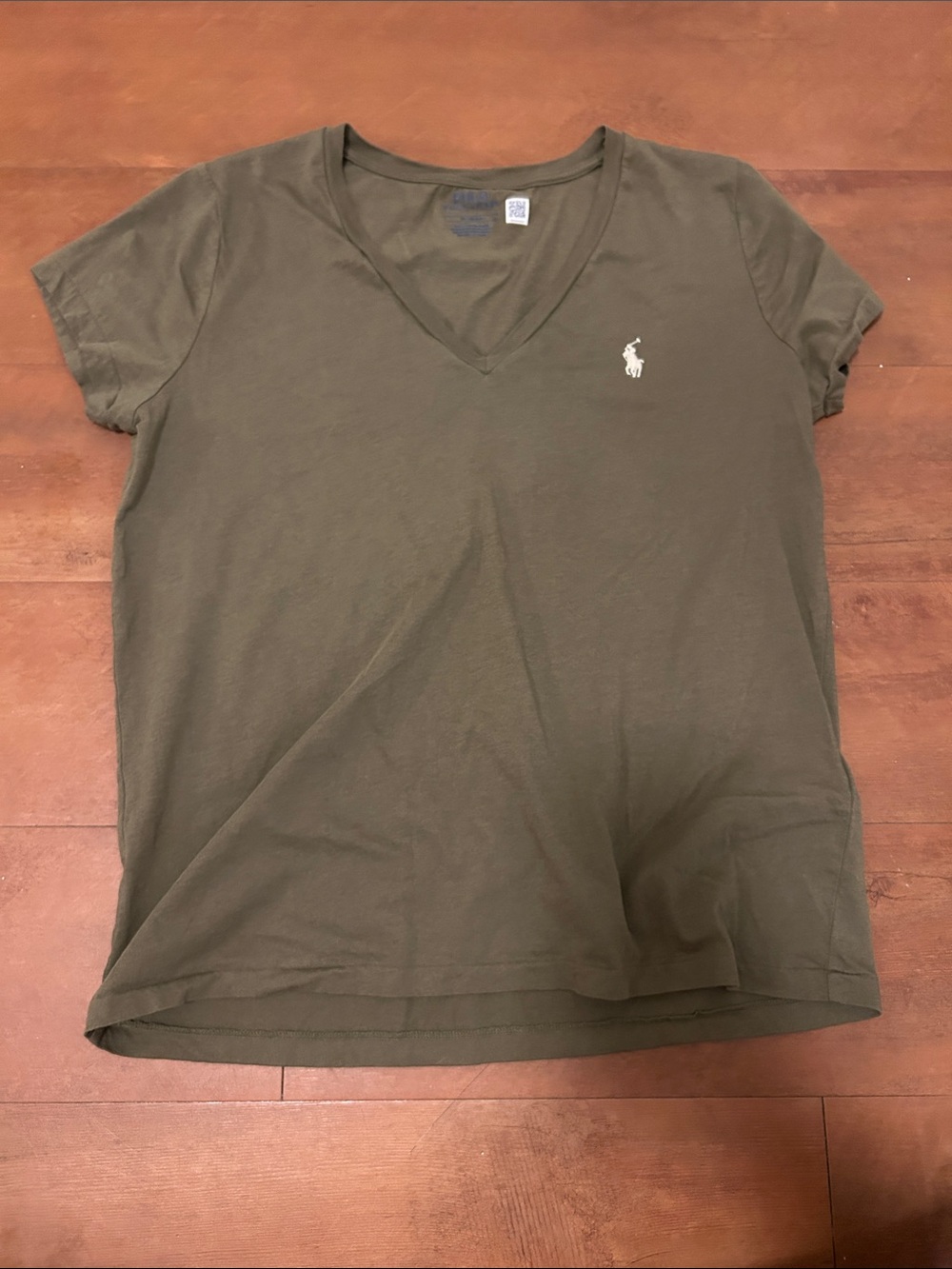 Polo by Ralph Lauren Olive Green V‑Neck Short Sleeve Tee